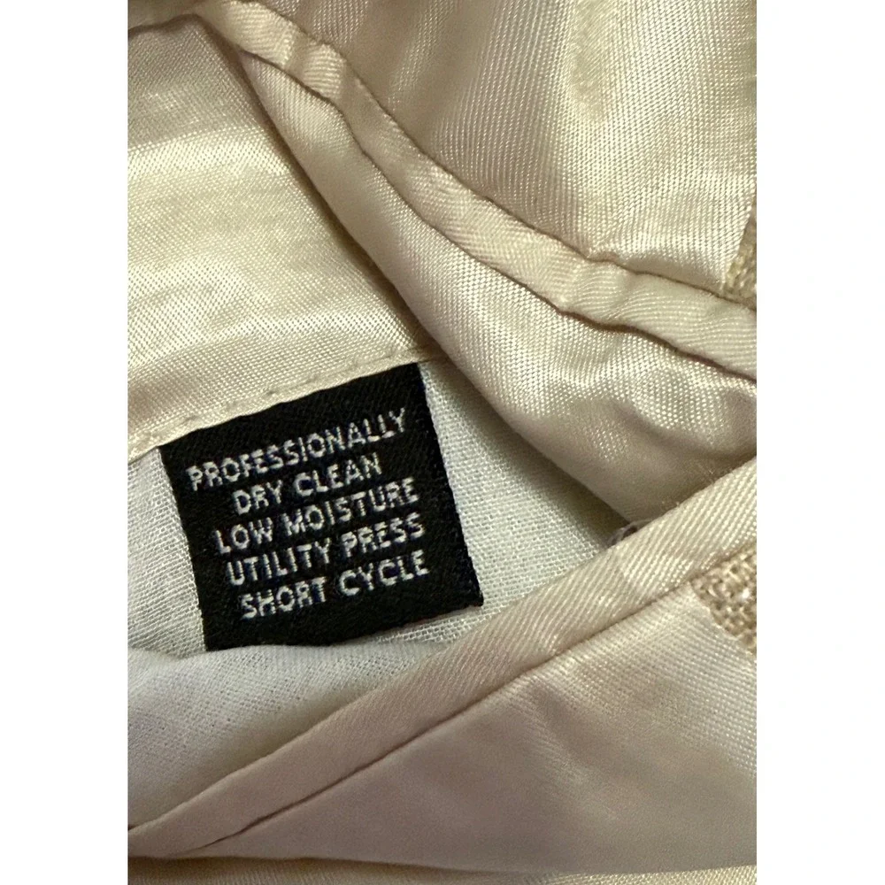 Jos. A. Bank Mens 43R 100% Silk Blazer Sport Coat Beige Two Button Textured 43 R